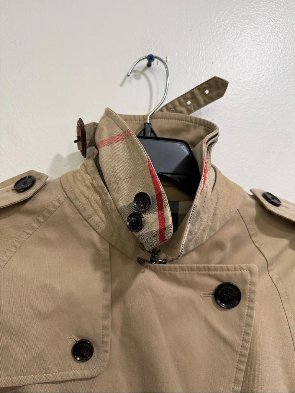 Burberry London Women's Beige Belted Trench Coat Nova Check Lined Classic Jacket - Picture 9 of 16